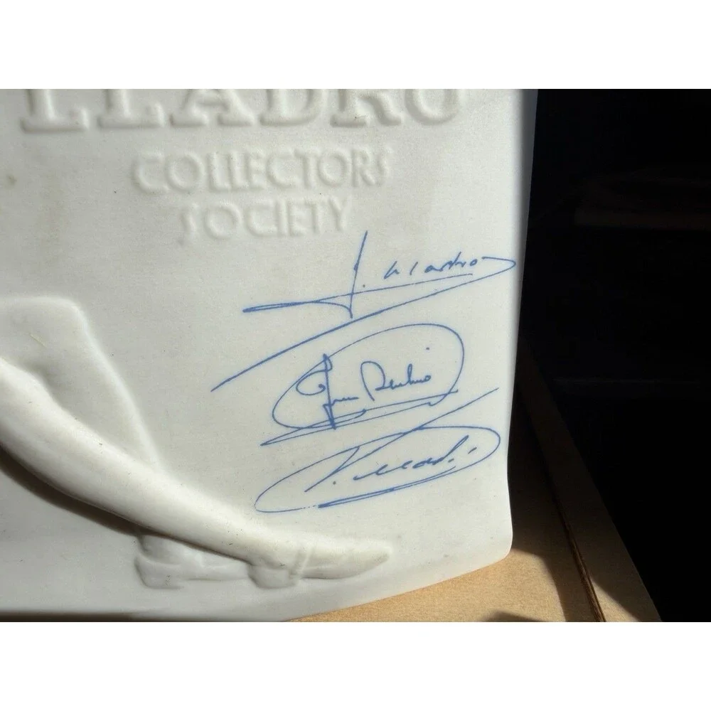 Vintage Lladro Collectors SocietyDon Quixote Bisque PorcelainPlaque